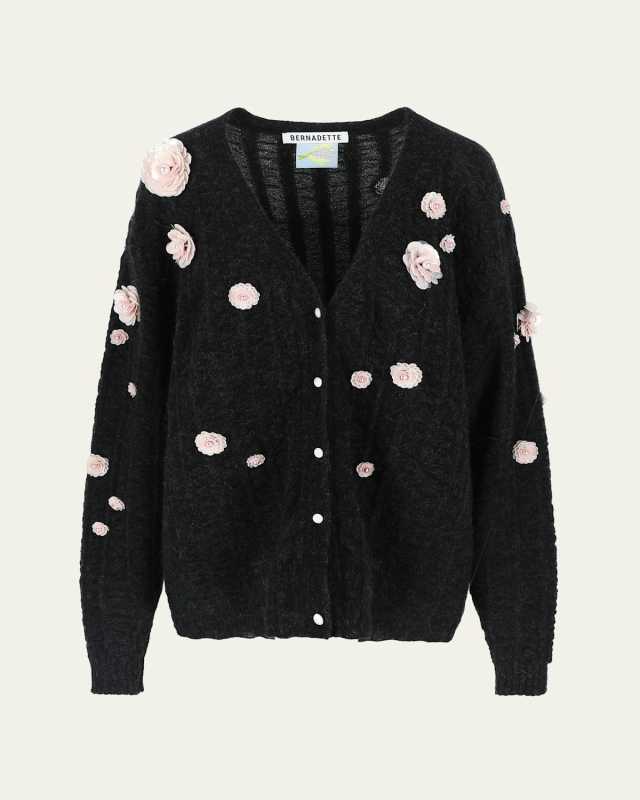 Cammie Embellished Alpaca Wool Cardigan